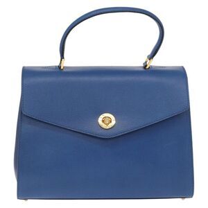 Celine Handbag Leather Blue Leather Handbag (Pre-Owned)